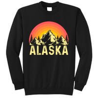 Retro Vintage Alaska Mountain & Sun Tall Sweatshirt