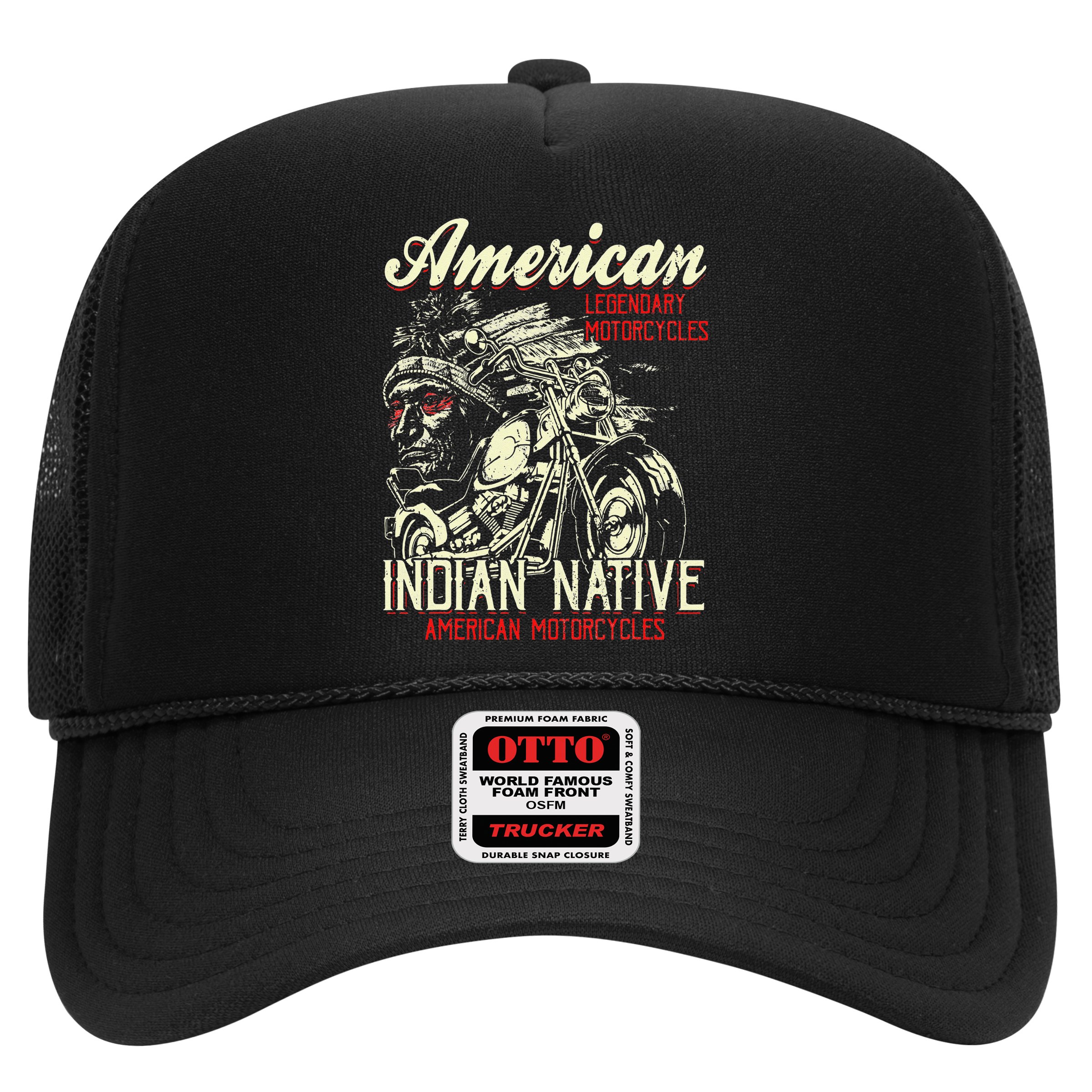 Retro Vintage American Motorcycle Indian for Old Biker Hat