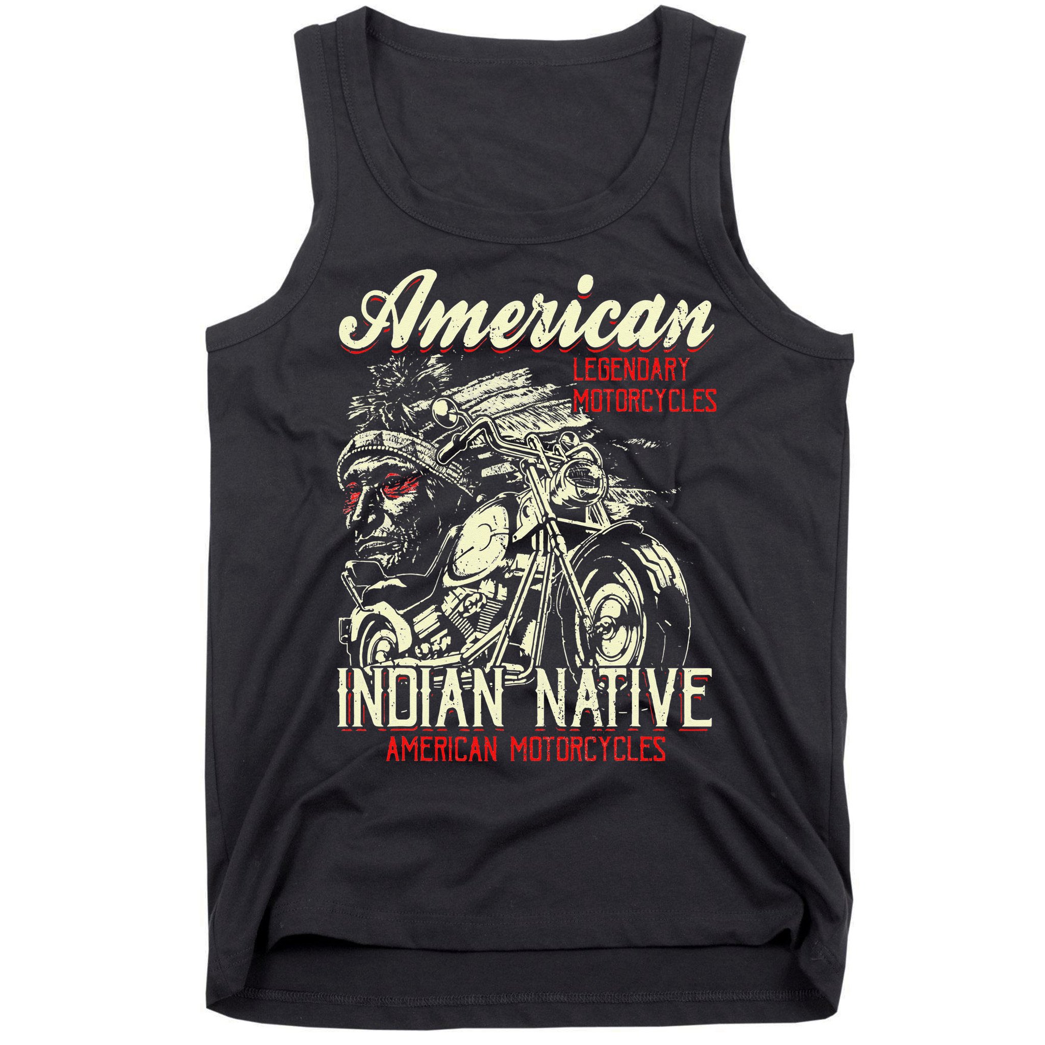 Retro Vintage American Motorcycle Indian for Old Biker Tank Top