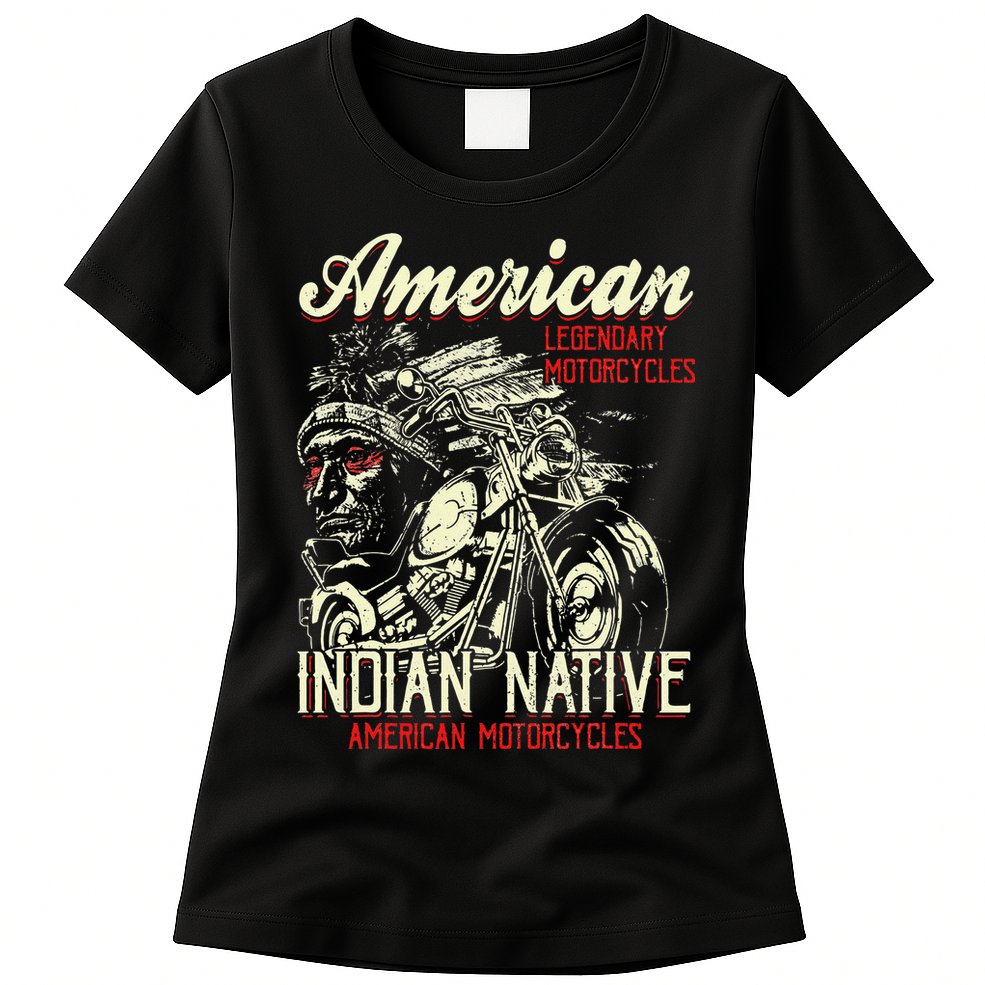 Retro Vintage American Motorcycle Indian for Old Biker Womens T-Shirt
