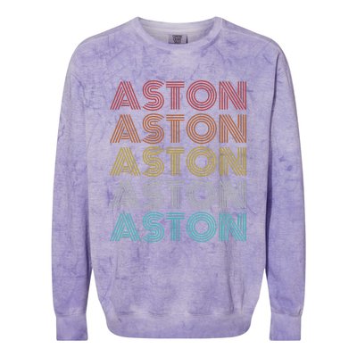 Retro Vintage Aston Colorblast Crewneck Sweatshirt