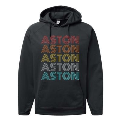 Retro Vintage Aston Performance Fleece Hoodie