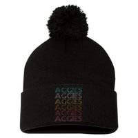 Retro Vintage Aggies Pom Pom 12in Knit Beanie