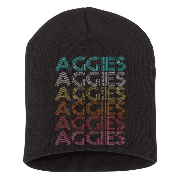 Retro Vintage Aggies Short Acrylic Beanie