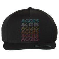 Retro Vintage Aggies Wool Snapback Cap