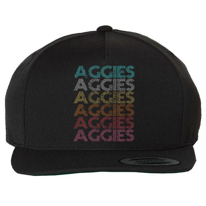 Retro Vintage Aggies Wool Snapback Cap