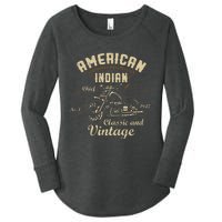 Retro Vintage American Motorcycle I.N.D.I.A.N Women's Perfect Tri Tunic Long Sleeve Shirt