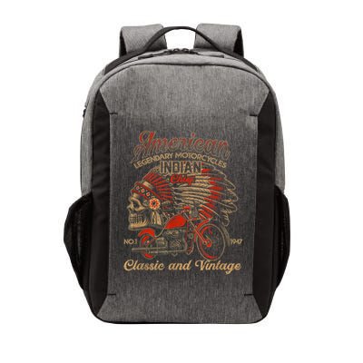 Retro Vintage American Motorcycle Indian for Old Biker Funny Vector Backpack