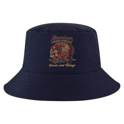 Retro Vintage American Motorcycle Indian for Old Biker Funny Cool Comfort Performance Bucket Hat