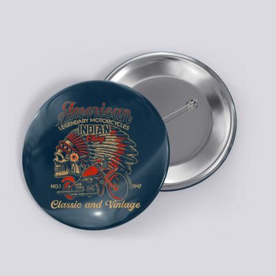 Retro Vintage American Motorcycle Indian for Old Biker Funny Button