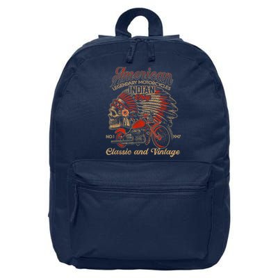 Retro Vintage American Motorcycle Indian for Old Biker Funny 16 in Basic Backpack