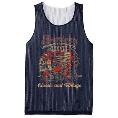Retro Vintage American Motorcycle Indian for Old Biker Funny Mesh Reversible Basketball Jersey Tank