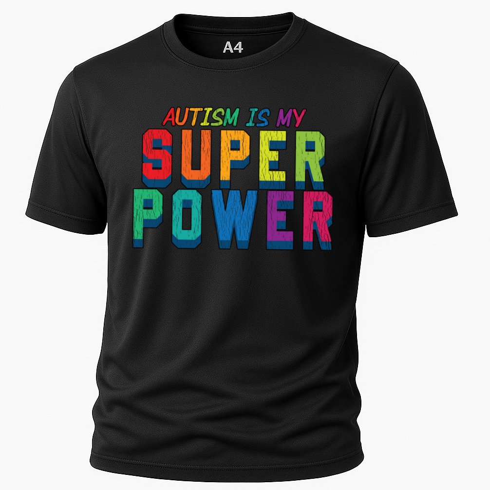 Retro Vintage Autism Is My Super Power Autistic Meaningful Gift Cooling Performance Crew T-Shirt