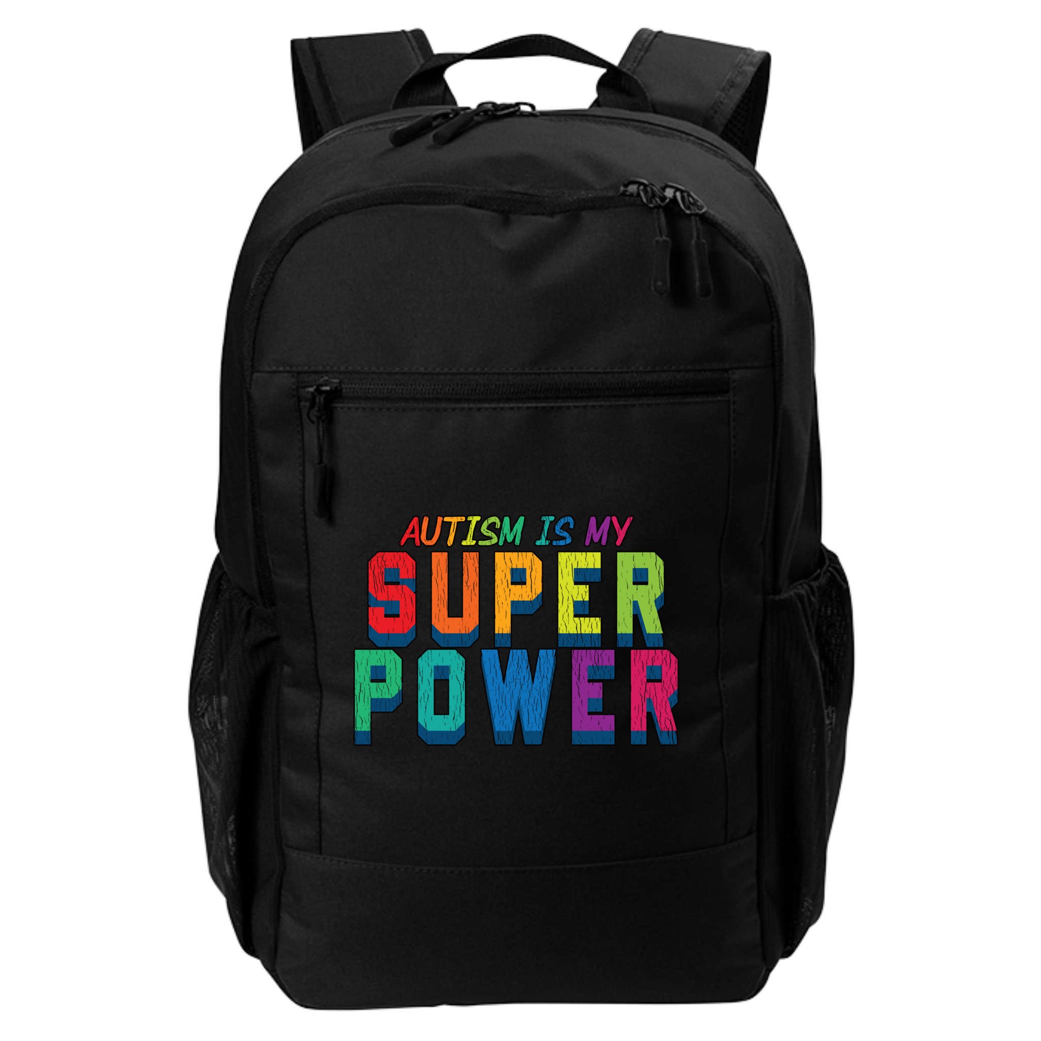 Retro Vintage Autism Is My Super Power Autistic Meaningful Gift Backpack