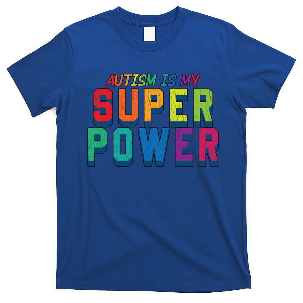 Retro Vintage Autism Is My Super Power Autistic Meaningful Gift T-Shirt