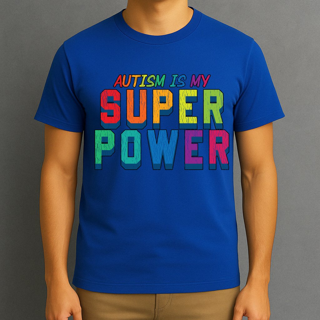 Retro Vintage Autism Is My Super Power Autistic Meaningful Gift T-Shirt