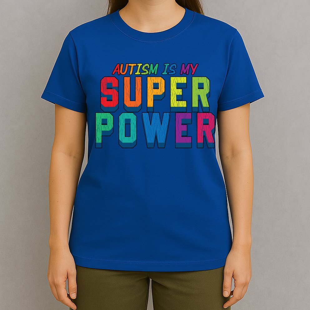 Retro Vintage Autism Is My Super Power Autistic Meaningful Gift T-Shirt