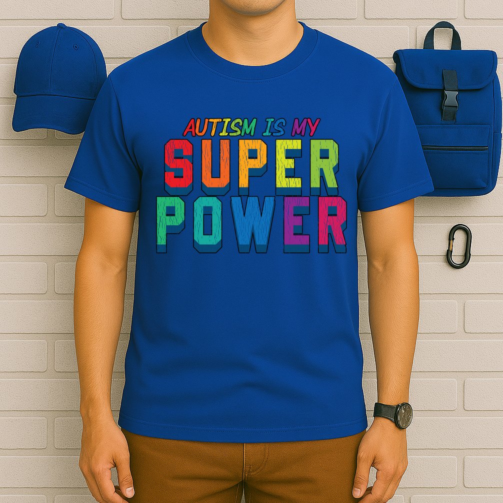 Retro Vintage Autism Is My Super Power Autistic Meaningful Gift T-Shirt