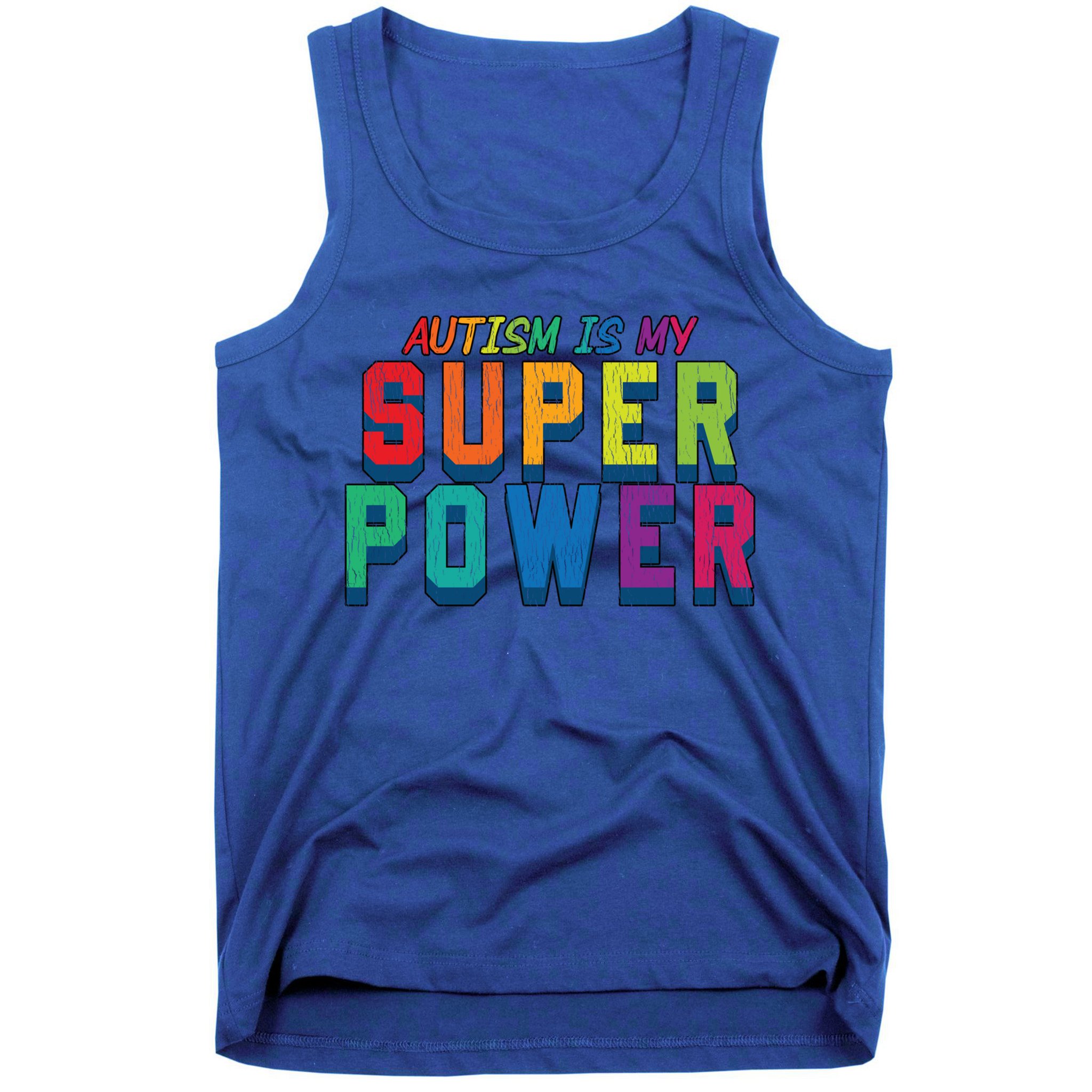 Retro Vintage Autism Is My Super Power Autistic Meaningful Gift Tank Top