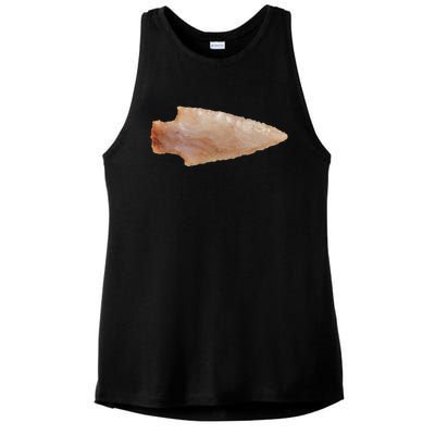 Retro Vintage Artifact Arrowhead Hunter Ladies PosiCharge Tri-Blend Wicking Tank