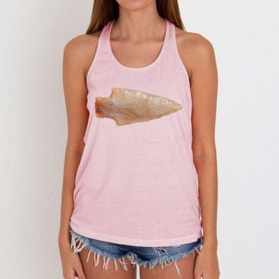 Retro Vintage Artifact Arrowhead Hunter Women's Knotted Racerback Tank