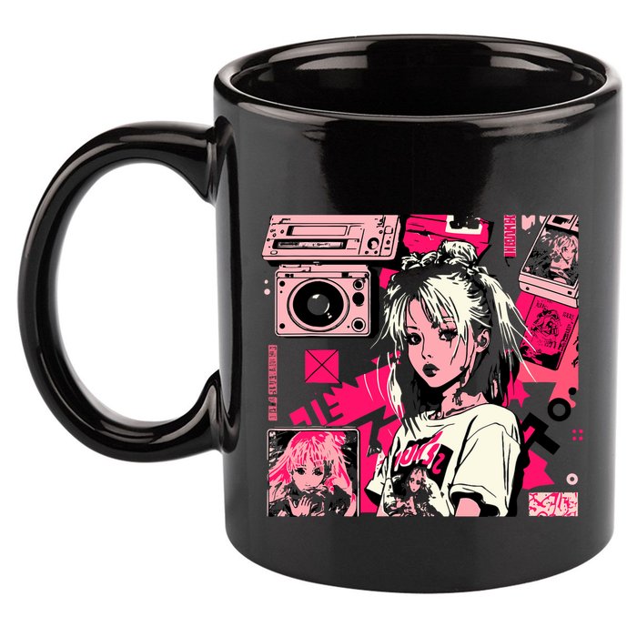 Retro Vaporwave Aesthetic 90s Egirl Japanese Art 11oz C Handle Ceramic Mug