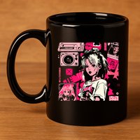 Retro Vaporwave Aesthetic 90s Egirl Japanese Art 11oz C Handle Ceramic Mug