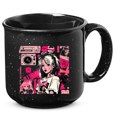 Retro Vaporwave Aesthetic 90s Egirl Japanese Art 15oz Campfire Ceramic Mug