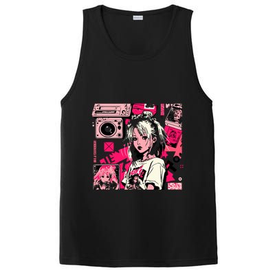 Retro Vaporwave Aesthetic 90s Egirl Japanese Art PosiCharge Competitor Tank