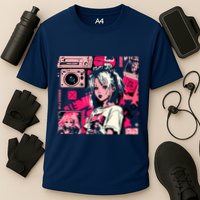 Retro Vaporwave Aesthetic 90s Egirl Japanese Art Cooling Performance Crew T-Shirt