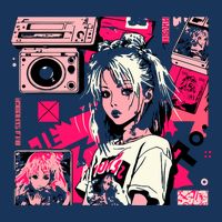 Retro Vaporwave Aesthetic 90s Egirl Japanese Art Cooling Performance Crew T-Shirt