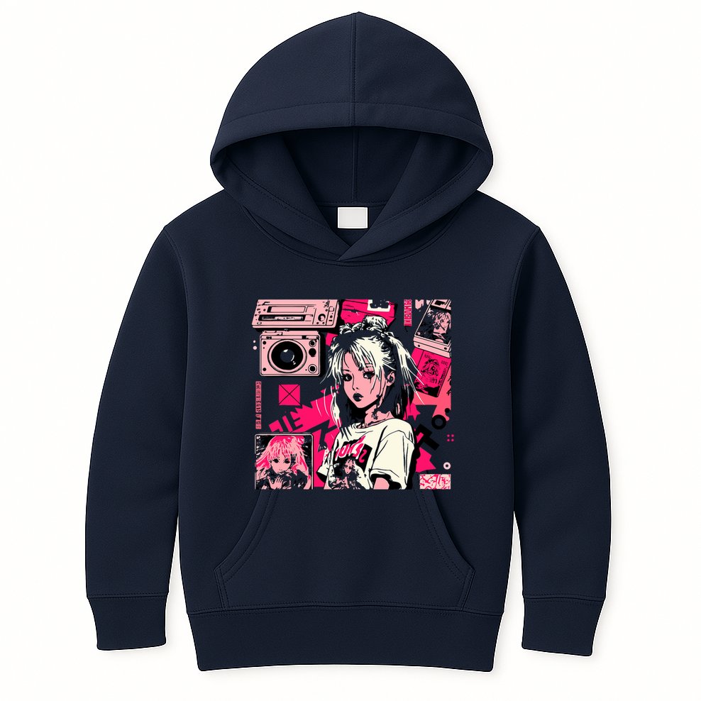 Retro Vaporwave Aesthetic 90s Egirl Japanese Art Kids Hoodie
