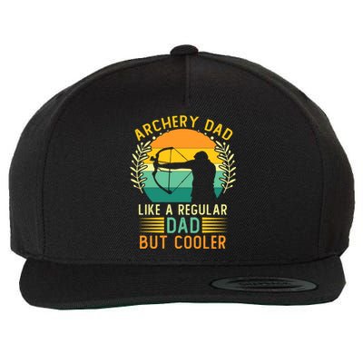 Retro Vintage Archery Dad Father's Day Archering Daddy Meaningful Gift Wool Snapback Cap