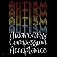 Retro Vintage Autism Awareness With Distressed Text Tall T-Shirt