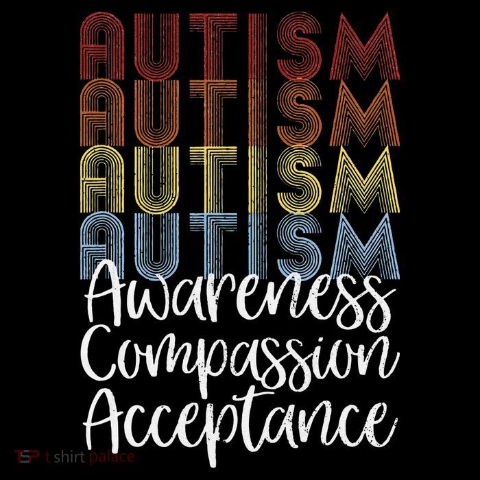 Retro Vintage Autism Awareness With Distressed Text Tall T-Shirt