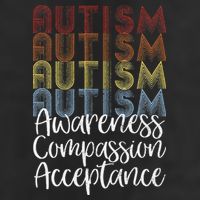 Retro Vintage Autism Awareness With Distressed Text Trucker Hat