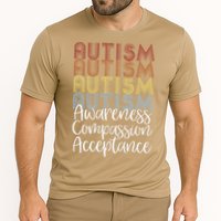 Retro Vintage Autism Awareness With Distressed Text Performance Shirt