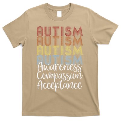 Retro Vintage Autism Awareness With Distressed Text T-Shirt