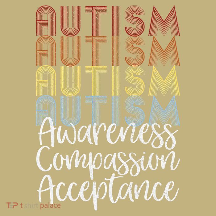 Retro Vintage Autism Awareness With Distressed Text T-Shirt