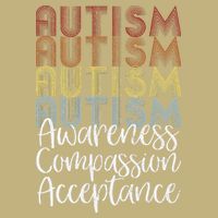 Retro Vintage Autism Awareness With Distressed Text Button