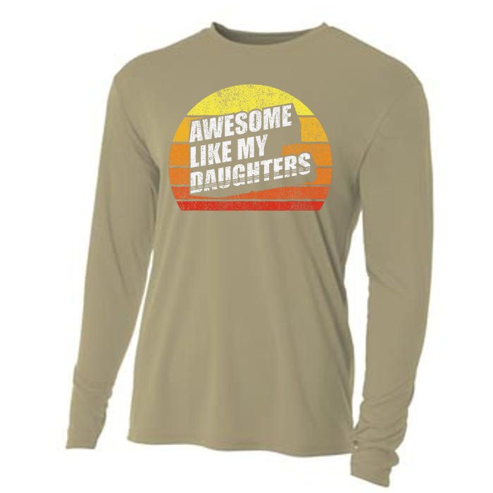 Retro Vintage Awesome Like My Daughter Parents Day Gift Cooling Performance Long Sleeve Crew