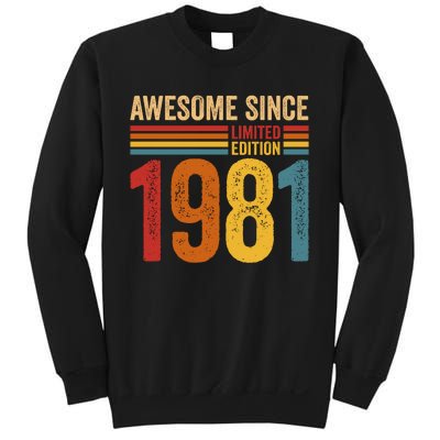 Retro Vintage Awesome Since 1981 Limited Edition Sweatshirt