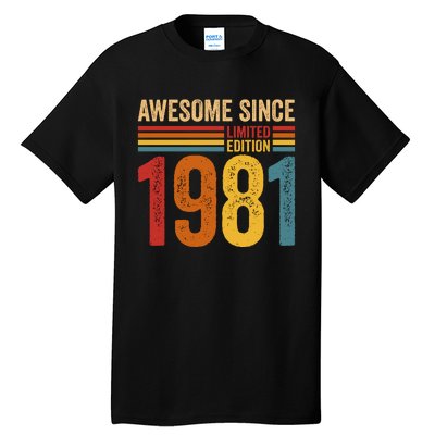 Retro Vintage Awesome Since 1981 Limited Edition Tall T-Shirt