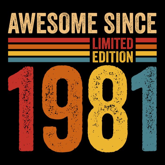 Retro Vintage Awesome Since 1981 Limited Edition Bucket Hat