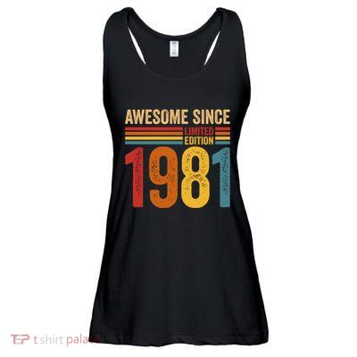 Retro Vintage Awesome Since 1981 Limited Edition Ladies Essential Flowy Tank