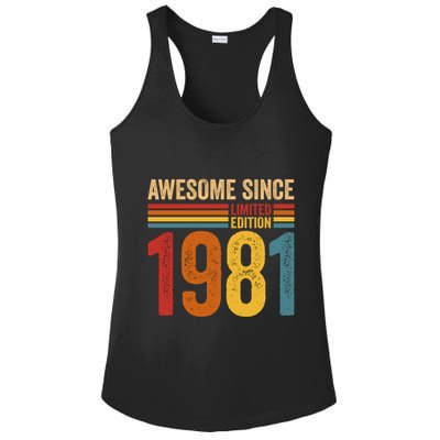 Retro Vintage Awesome Since 1981 Limited Edition Ladies PosiCharge Competitor Racerback Tank