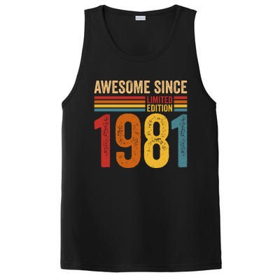 Retro Vintage Awesome Since 1981 Limited Edition PosiCharge Competitor Tank