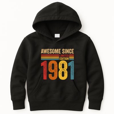 Retro Vintage Awesome Since 1981 Limited Edition Kids Hoodie
