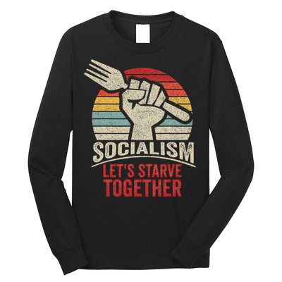 Retro Vintage Anti Communism Anti Socialism Long Sleeve Shirt