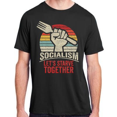 Retro Vintage Anti Communism Anti Socialism Adult ChromaSoft Performance T-Shirt